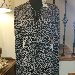 Michael Kors animal print maxi dress